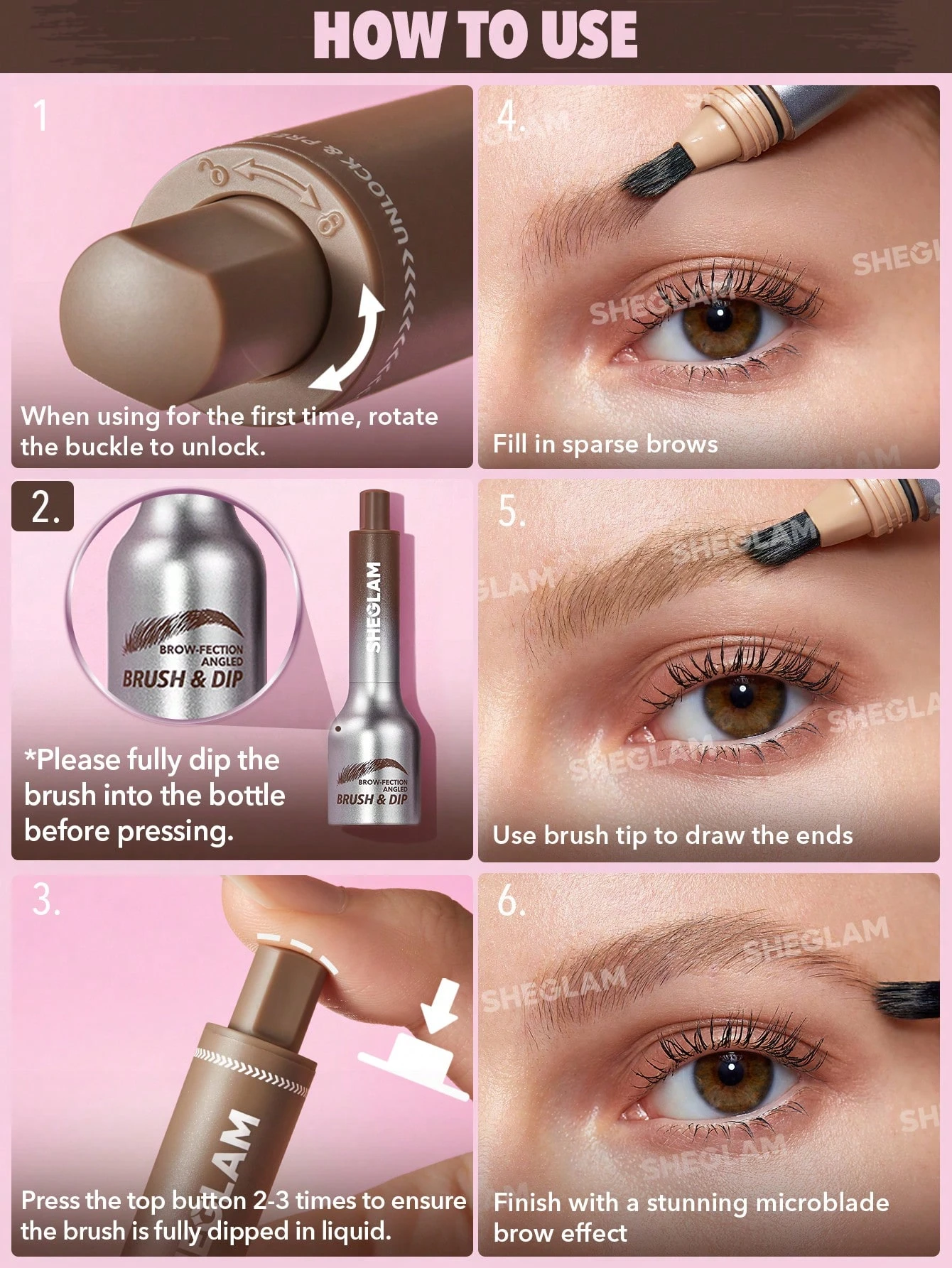 Brow-Fection Angled Brush & Dip